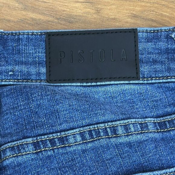 Pistola Special A Skinny Distressed Jeans Women's Dark Wash Sz 25 Mid Rise - Picture 7 of 10